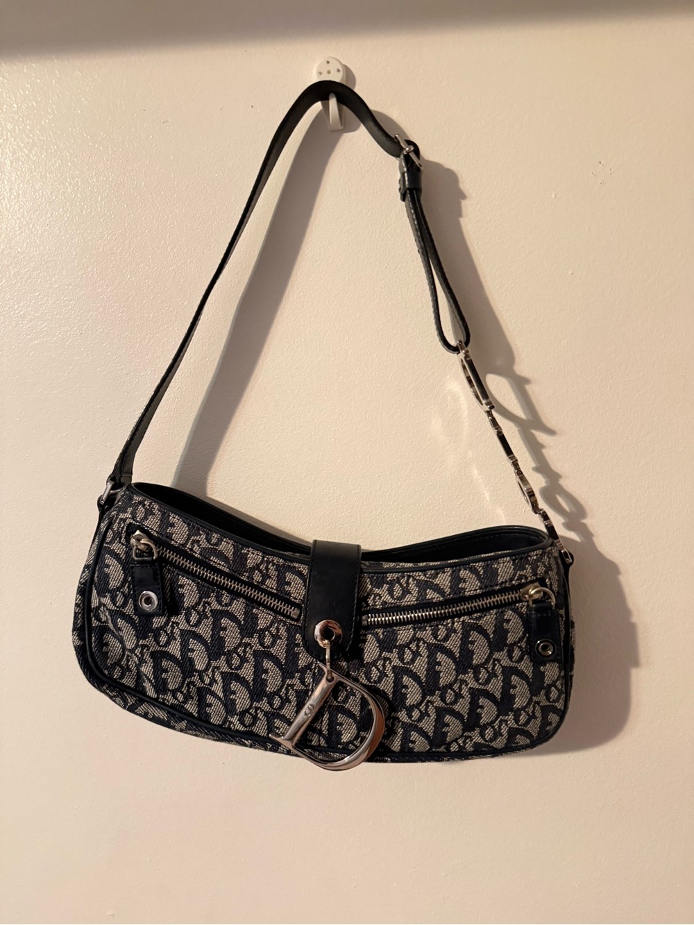 Blue Dior Diorissimo Trotter Bag